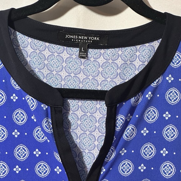 Jones‎ New York Women's Large Blouse Multicolored Sleeveless Paisley Tunic - Picture 4 of 5